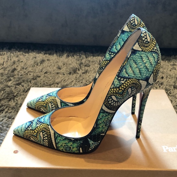 NWT! Christian Louboutin So Kate Python Inferno 37 - Picture 2 of 7